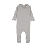 Mema Gray Dawn Rib Collared Footie