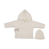 Mema Ivory Quilted Jacket + Knit Beanie