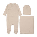 Mema Pink Colored Polka Dot Print Mock Wrap Take Me Home Set