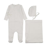 Mema Winter White Pointelle Mock Wrap Take Me Home Set