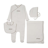 Mema Winter White / Taupe Embroidery Amour Embroidered Take Me Home Set