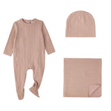Minimoi Blush Pink Faux Cable Knit Take Me Home Set