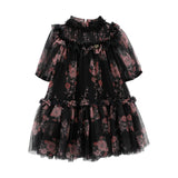 Angel Face Black Sprig Flower Myrtisa Dress