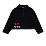N.21 Black Zipper Sweatshirt