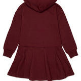 N.21 Maroon Hooded Half Zip Dress