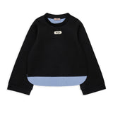 N.21 Black Neoprane Blue Stripe Sweater
