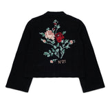 N.21 Black Jacquard Flower Knit Cardigan