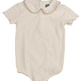 Noma White Beige Contrast Binding Bodysuit