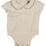 Noma White/Light Blue Contrast Binding Bodysuit