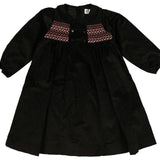 Noma Black Contrast Smocked Cord Dress