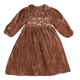 Noma Nude Crushed Velvet Embroidered Dress