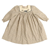 Noma Blue Floral Embroidered Bib Dress