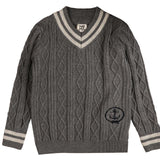 Noma Charcoal Neck Stripe Sweater