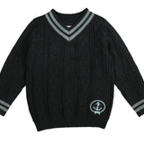 Noma Teal Neck Stripe Sweater