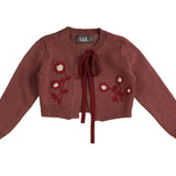 Noma Berry Embroidered Flowers Cardigan