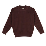 Noma Plum Uneven Cable Knit Sweater