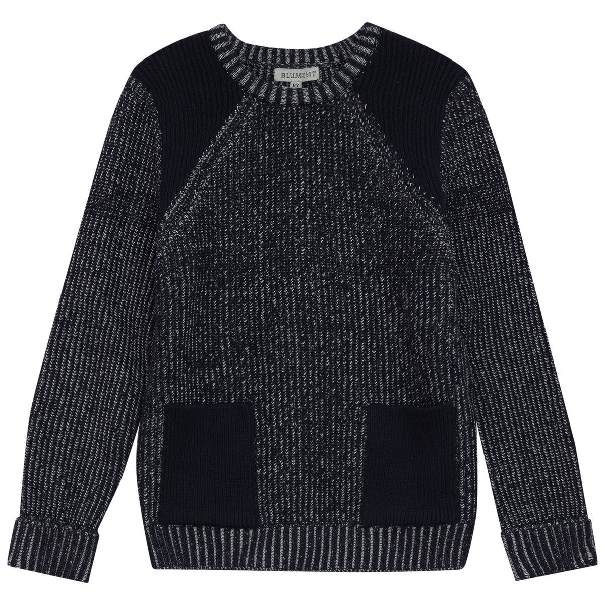 Blumint Navy Detailed Knit Sweater