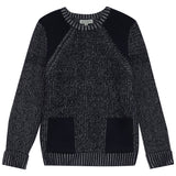 Blumint Navy Detailed Knit Sweater