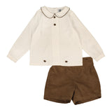 Noma Mocha Binding Collar Peter Pan Set