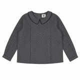 Noma Blue Peter Pan Collared Plaid Shirt