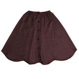 Noma Aubergine Scalloped Hem Skirt