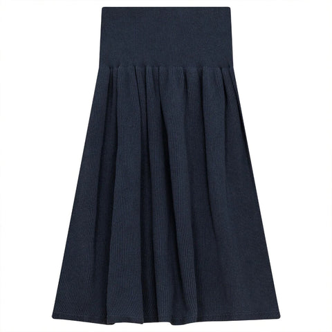 Pompomme Navy Knit Skirt