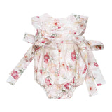 Noma Peach Watercolor Floral Romper