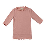 Numu Blush Scalloped Edge Ribbed Tee