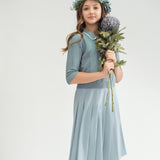 Teela Seafoam Pleated Skirt