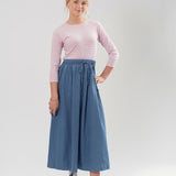 Teela Mauve Stripe Ribbed Tee