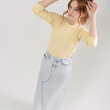 Emm Light Denim A-Line Maxi Skirt