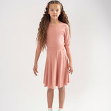 Teela Mauve Ribbed Skirt