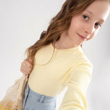 Teela Yellow Ribbed Tee