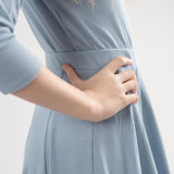 Teela Powder Blue Ribbed Top