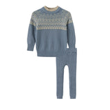 One Child Light Blue Suzon Knit Set
