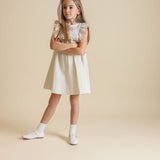 One Child Oatmeal Luna Flowy Detailed Jumper