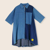 Lmn3 Two Tone Denim Shirt Dress