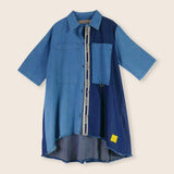 Lmn3 Two Tone Denim Shirt Dress