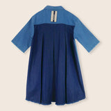 Lmn3 Two Tone Denim Shirt Dress