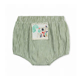 Bonjour Green Stripe Bloomer Set