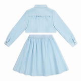 La Nina Light Blue Gingham Set