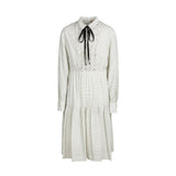 Poet White Spotted Dahlia Dress