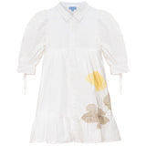 Pompomme White Floral Print Dress