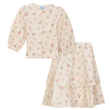 Pompomme Cream Neon Floral Printed Set