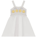Pompomme White Crochet Dress