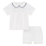 Pompomme White Linen Set