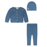 Pompomme Denim Blue Knit Set
