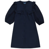 Pompomme Blue Frilled Taffeta Dress