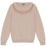 Pompomme Cream Ruffle Sweater