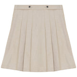 Pompomme Cream Pleated Skirt